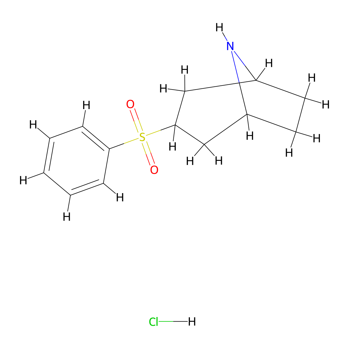 3-(Phenylsulfonyl)-8-azabicyclo[3.2.1]octane hydrochloride molecular structure, CAS 1135000-80-4