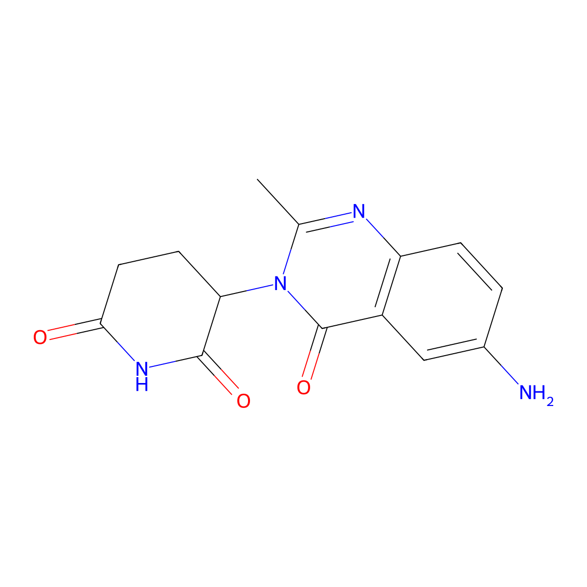 3-(6-Amino-2-methyl-4-oxo-3,4-dihydroquinazolin-3-yl)piperidine-2,6-dione molecular structure, CAS 1135008-35-3