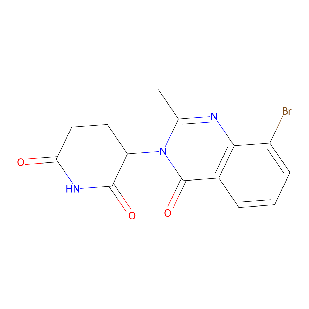 3-(8-Bromo-2-methyl-4-oxo-3,4-dihydroquinazolin-3-yl)piperidine-2,6-dione molecular structure, CAS 1135009-03-8