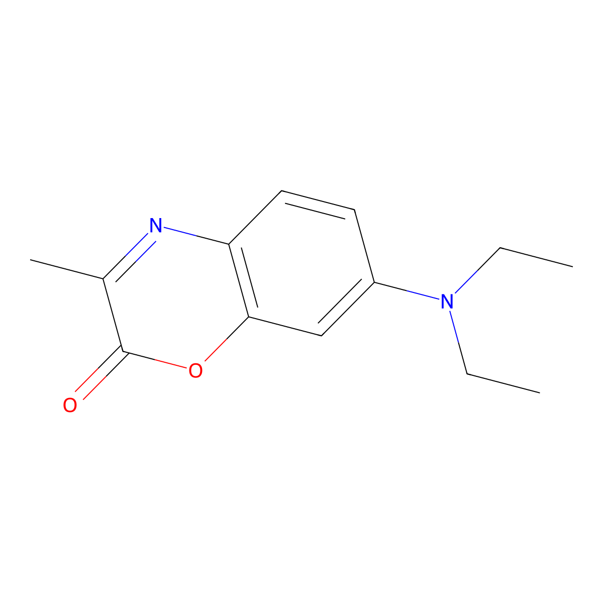 2H-1,4-Benzoxazin-2-one, 7-(diethylamino)-3-methyl- molecular structure, CAS 113501-43-2