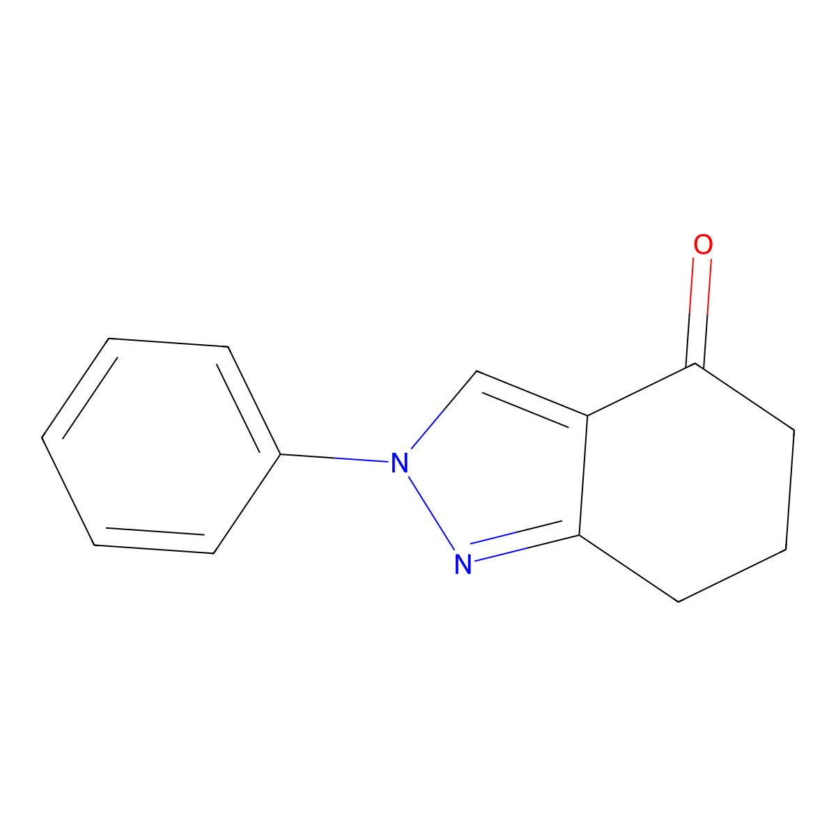 2-phenyl-4,5,6,7-tetrahydro-2H-indazol-4-one molecular structure, CAS 113502-44-6