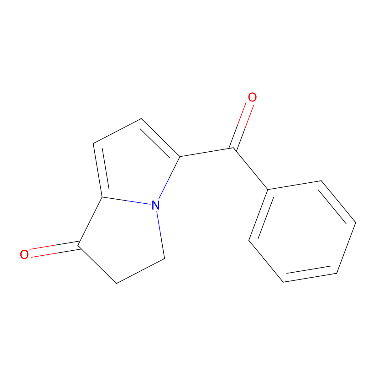 5-Benzoyl-2,3-dihydro-1H-pyrrolizin-1-one molecular structure, CAS 113502-52-6