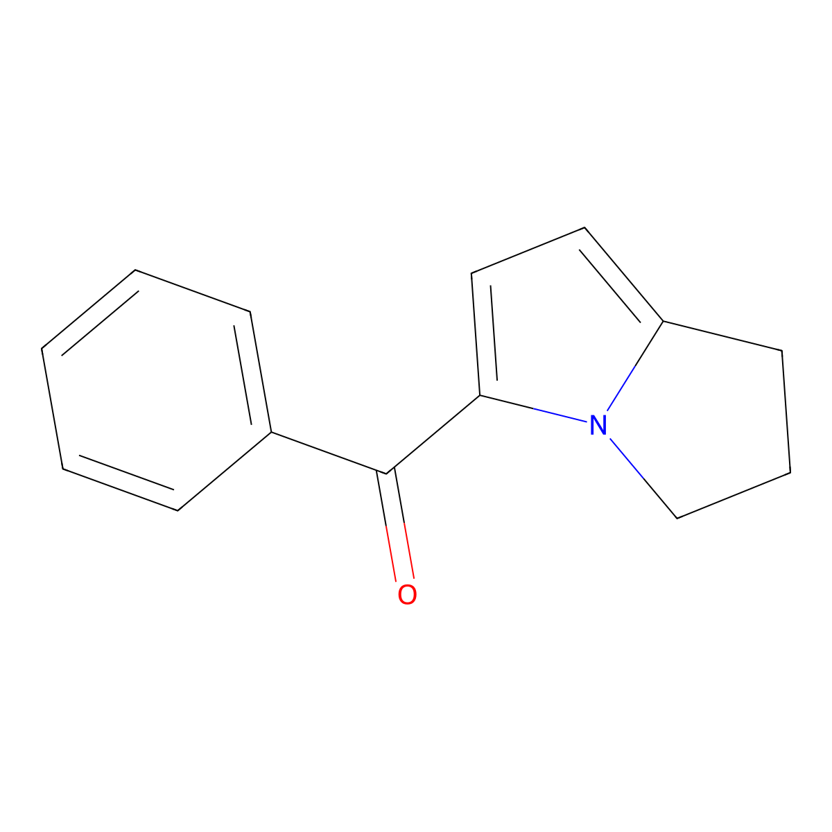 Phenyl(2,3-dihydro-1H-pyrrolizin-5-yl)methanone molecular structure, CAS 113502-55-9