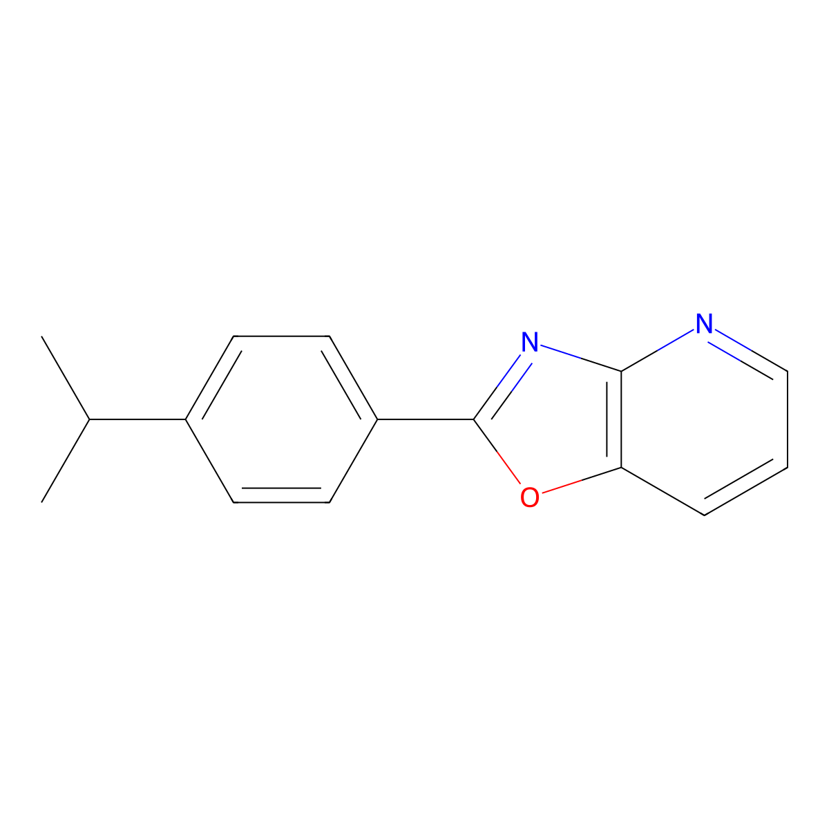 2-(4-Isopropylphenyl)[1,3]oxazolo[4,5-b]pyridine molecular structure, CAS 113504-92-0
