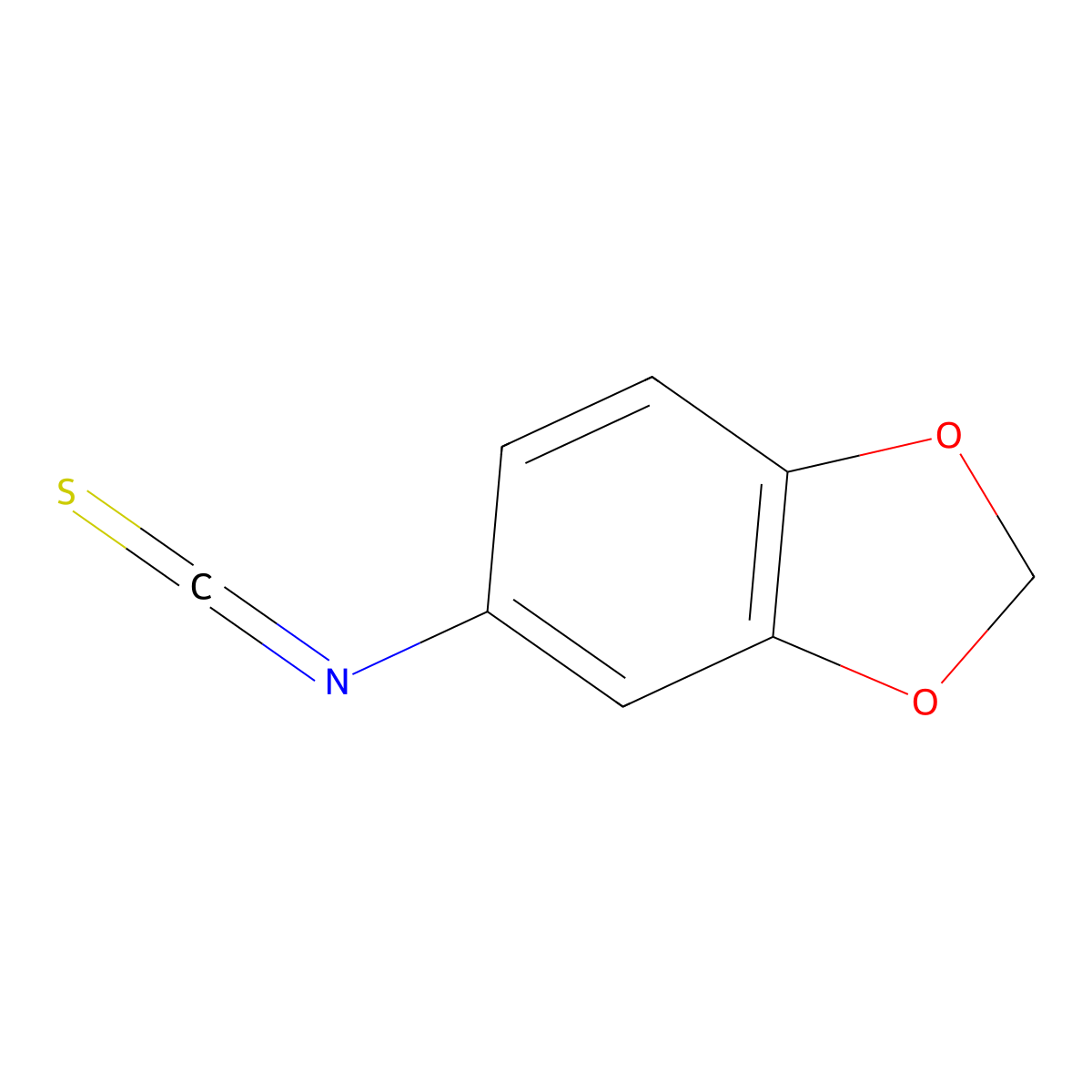1,3-Benzodioxole, 5-isothiocyanato- molecular structure, CAS 113504-93-1