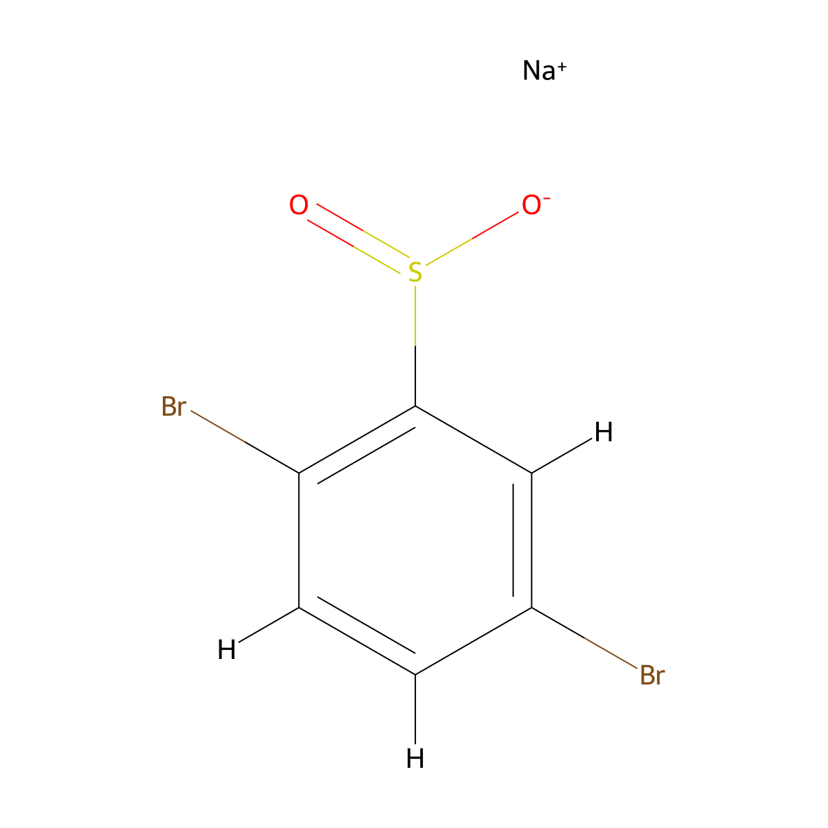 2,5-Dibromobenzenesulfinic acid sodium salt molecular structure, CAS 1135066-88-4