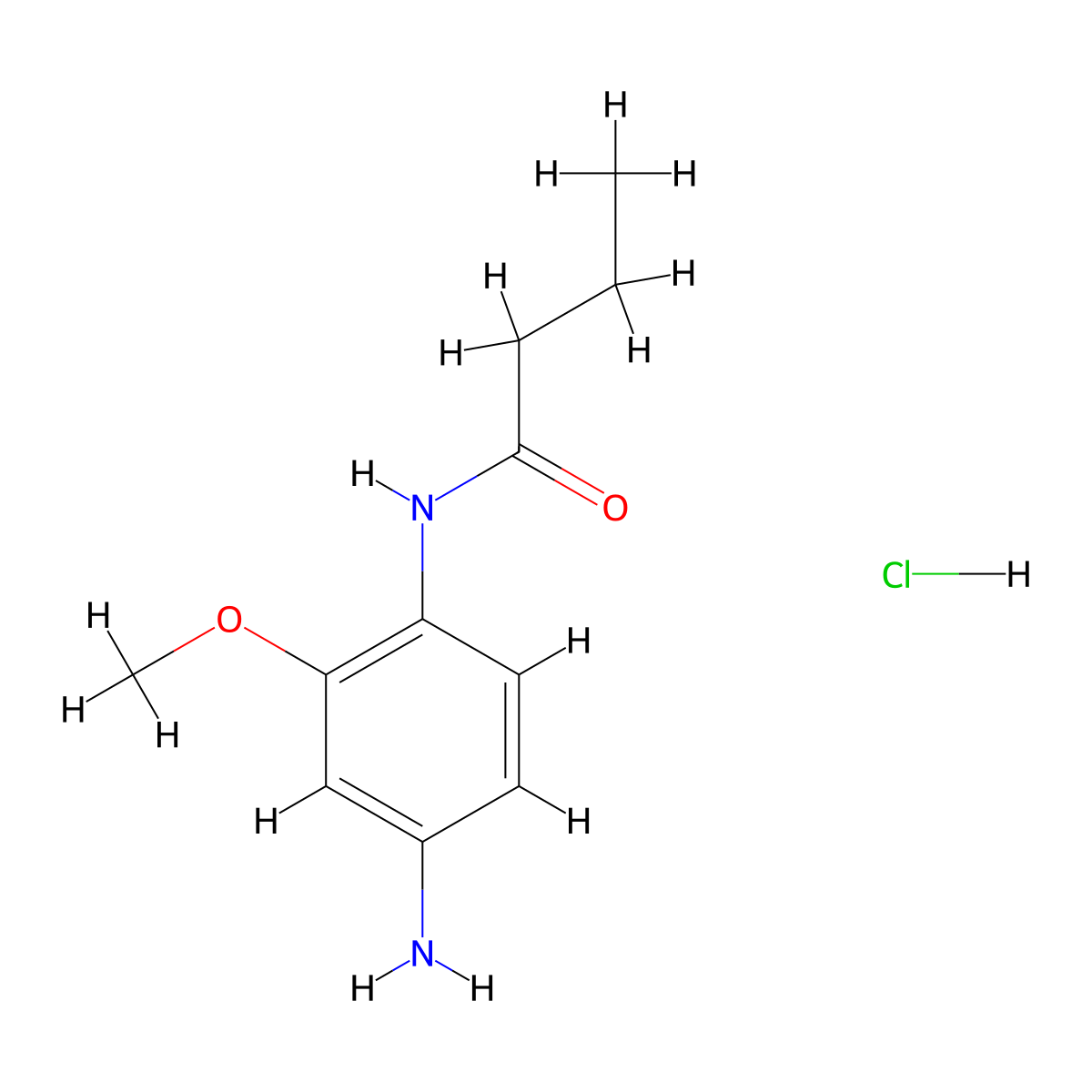 N-(4-Amino-2-methoxyphenyl)butanamide hydrochloride molecular structure, CAS 1135073-33-4