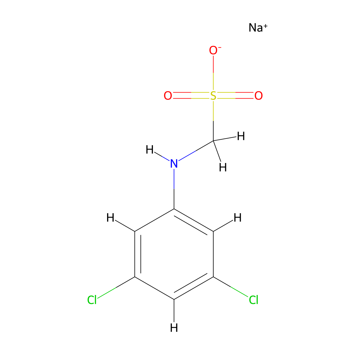 Sodium [(3,5-dichlorophenyl)amino]methanesulfonate molecular structure, CAS 1135082-34-6