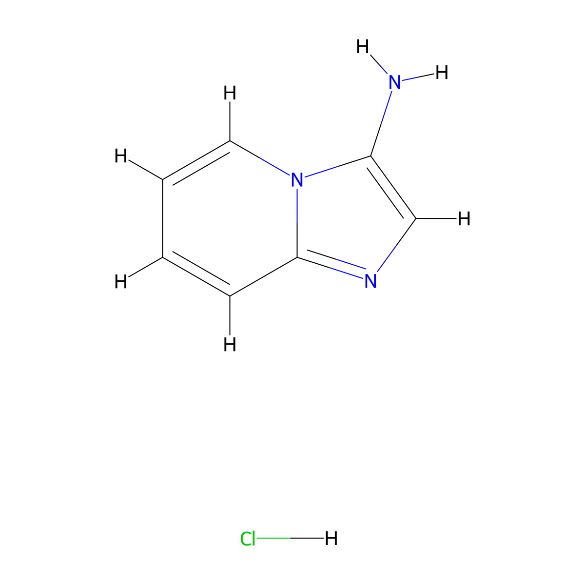 Imidazo[1,2-a]pyridin-3-amine hydrochloride molecular structure, CAS 1135099-32-9
