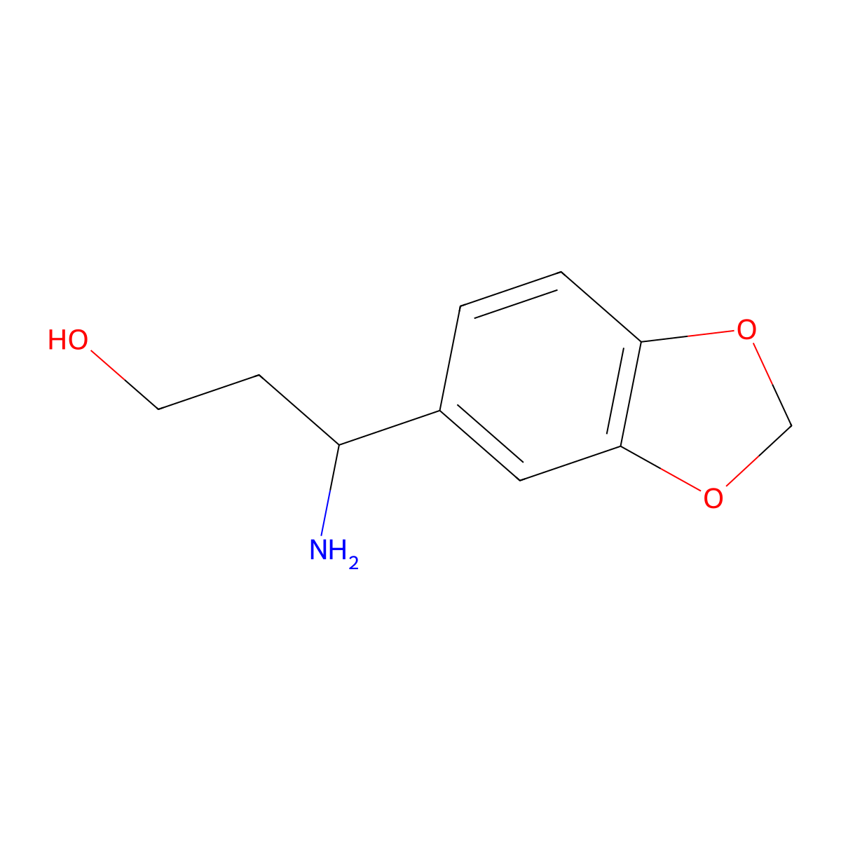 3-Amino-3-(1,3-benzodioxol-5-yl)-1-propanol molecular structure, CAS 113511-45-8