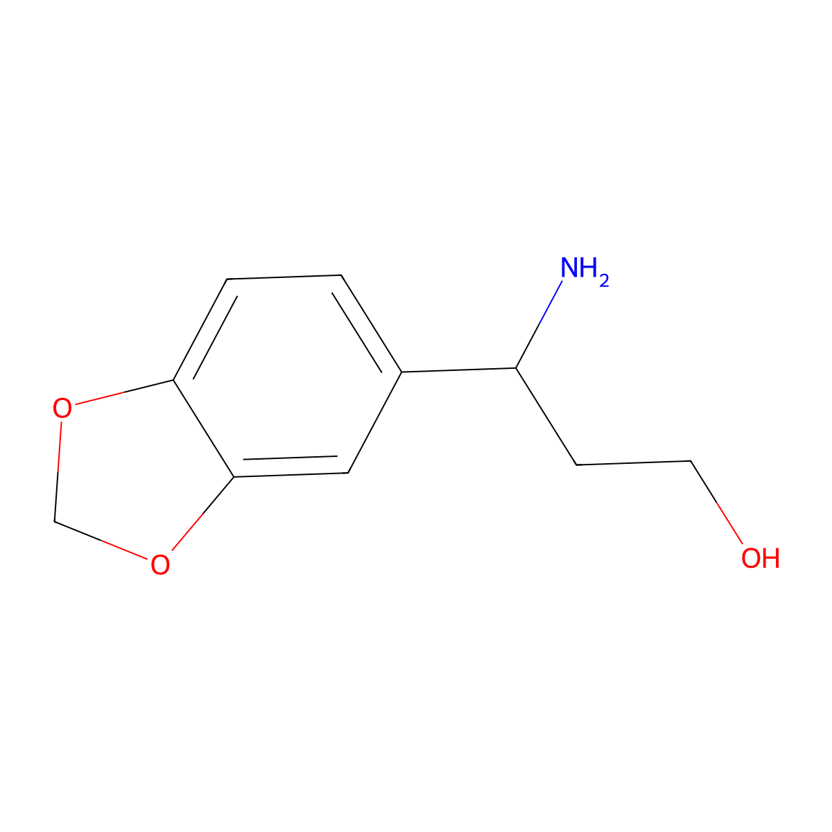 3-Amino-3-(1,3-benzodioxol-5-yl)-1-propanol molecular structure, CAS 113511-45-8