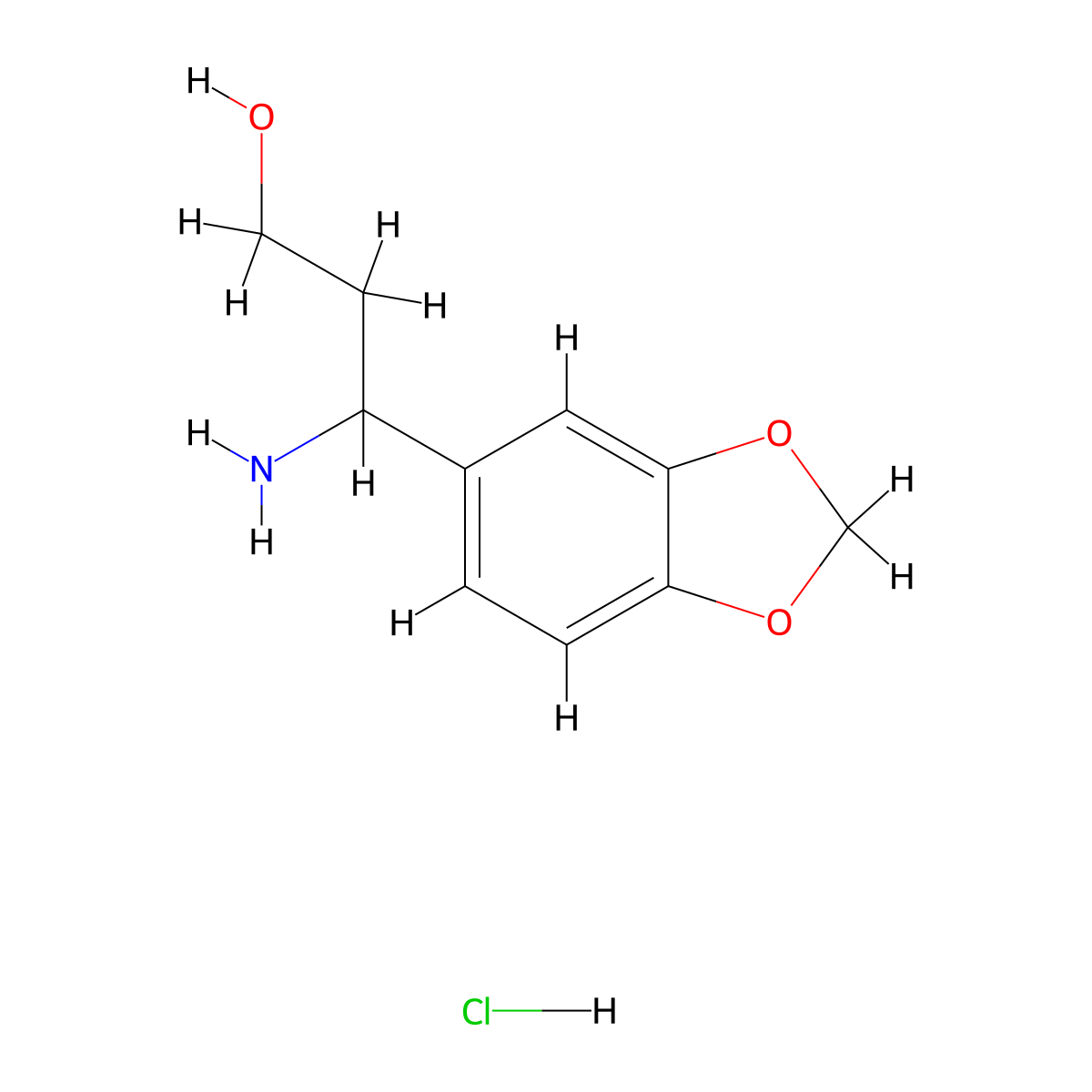 3-Amino-3-(1,3-dioxaindan-5-yl)propan-1-ol hydrochloride molecular structure, CAS 113511-49-2