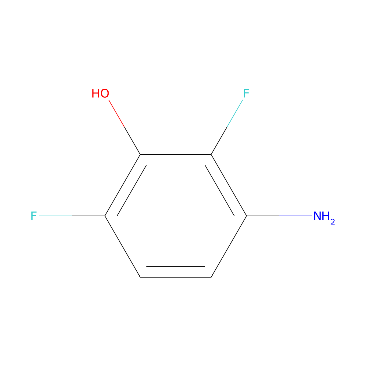 3-Amino-2,6-difluorophenol molecular structure, CAS 113512-69-9