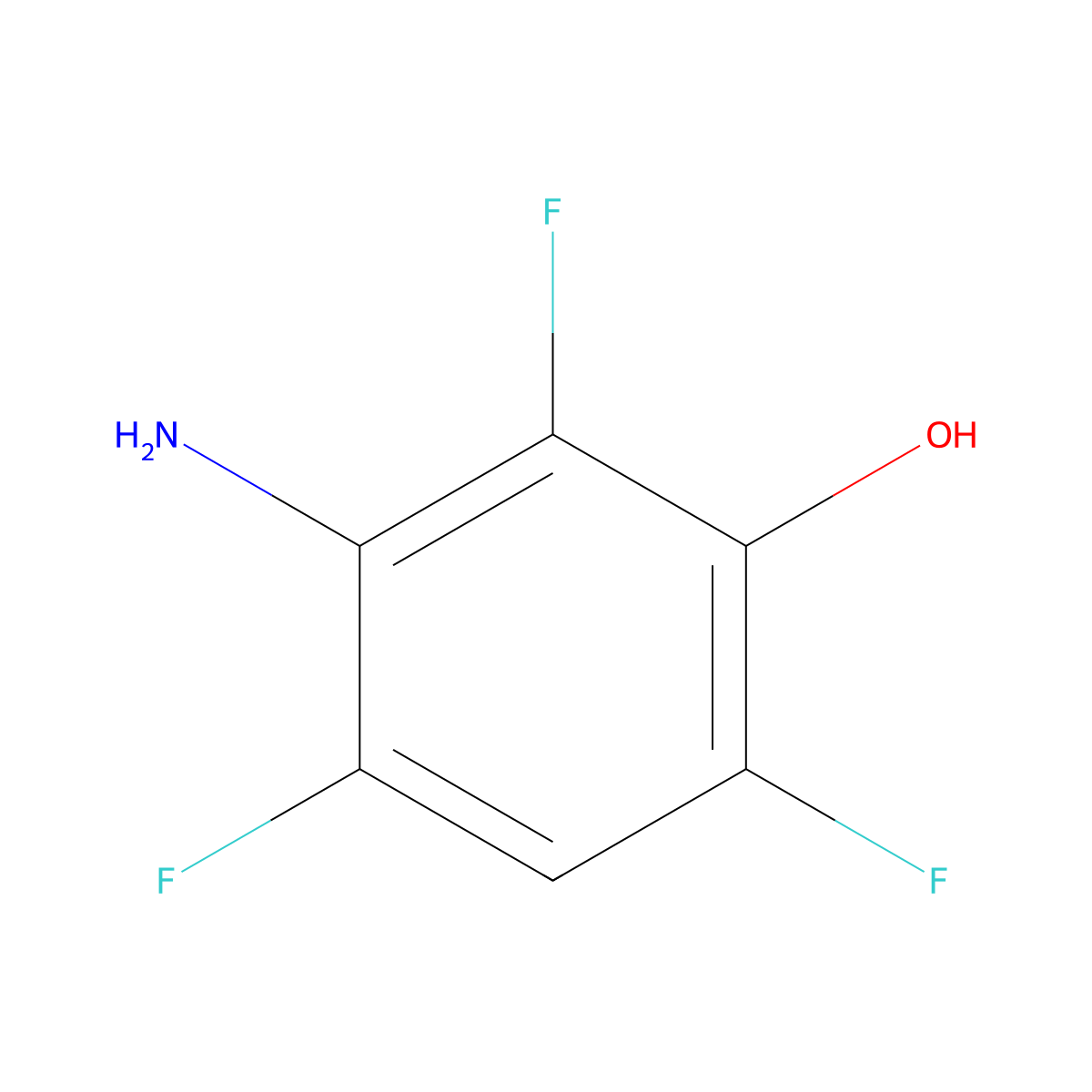Phenol, 3-amino-2,4,6-trifluoro- molecular structure, CAS 113512-72-4