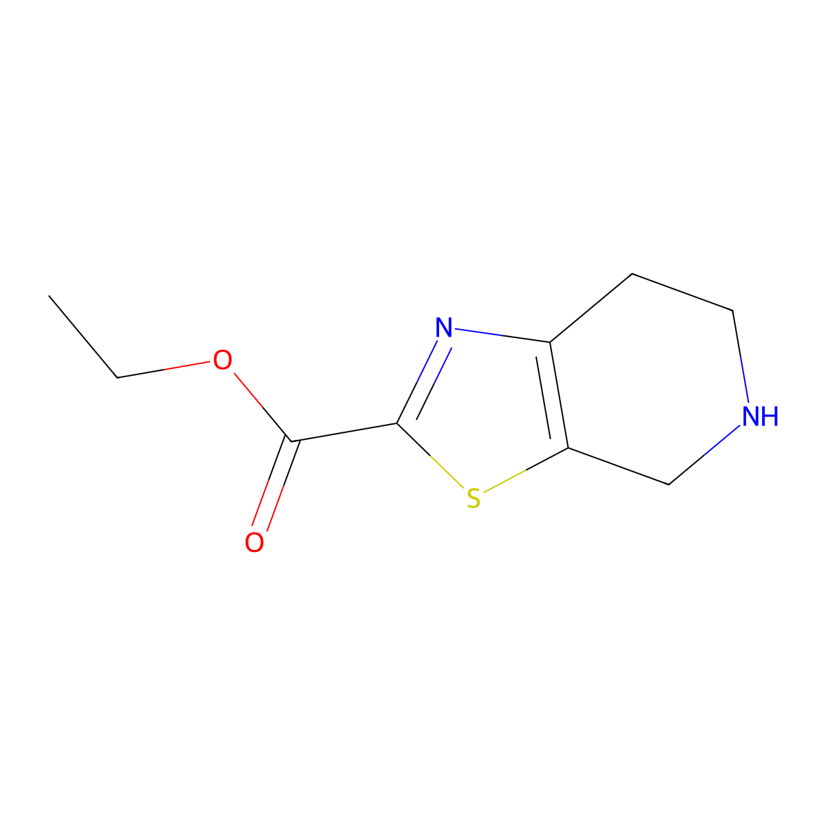 Ethyl 4,5,6,7-tetrahydrothiazolo[5,4-C]pyridine-2-carboxylate molecular structure, CAS 1135122-10-9