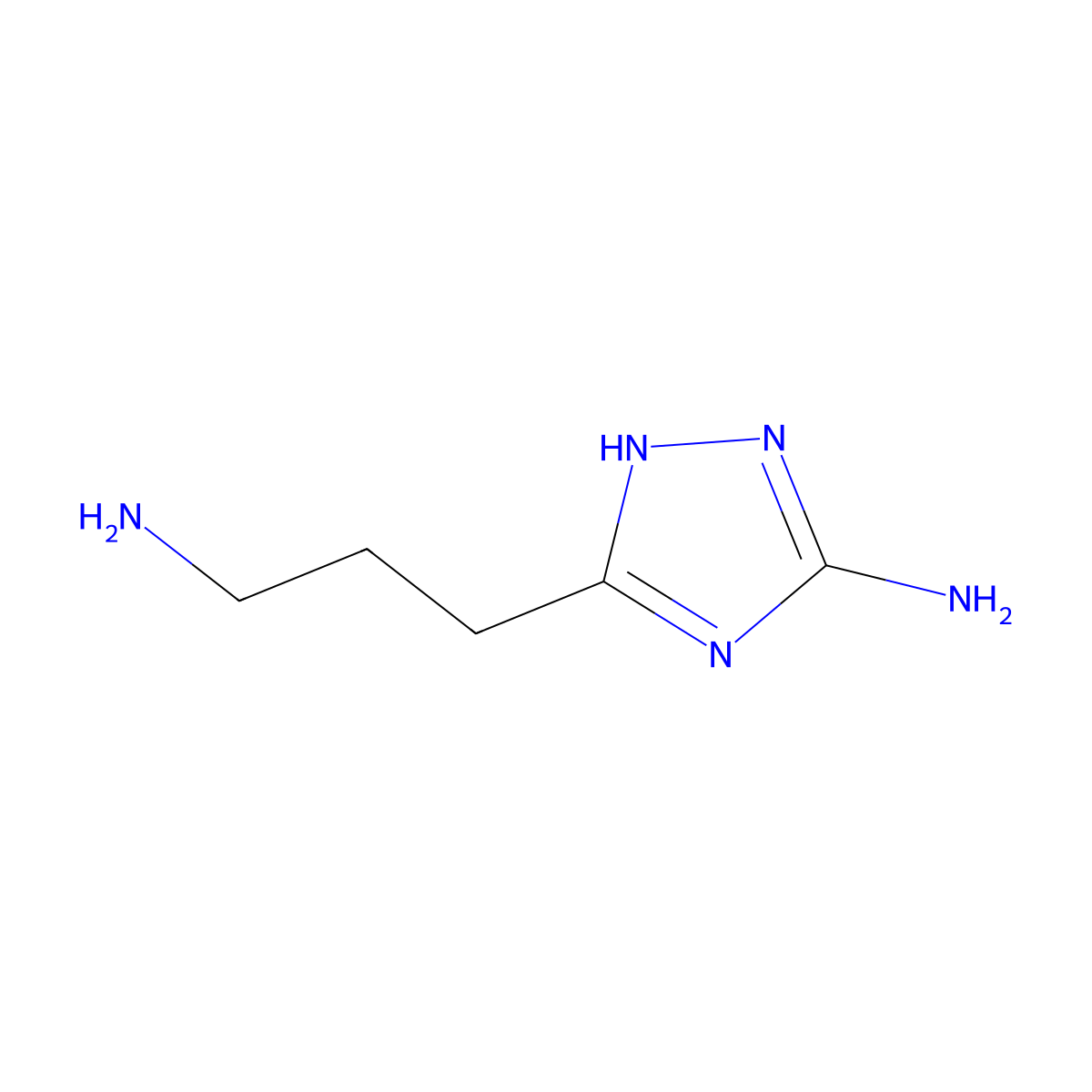 3-(5-imino-2,5-dihydro-1H-1,2,4-triazol-3-yl)propan-1-amine molecular structure, CAS 113513-34-1