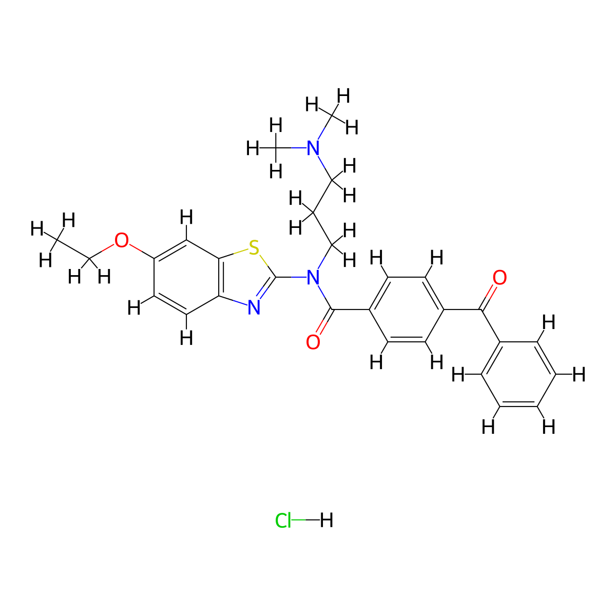 4-Benzoyl-N-[3-(dimethylamino)propyl]-N-(6-ethoxy-1,3-benzothiazol-2-YL)benzamide hydrochloride molecular structure, CAS 1135131-31-5