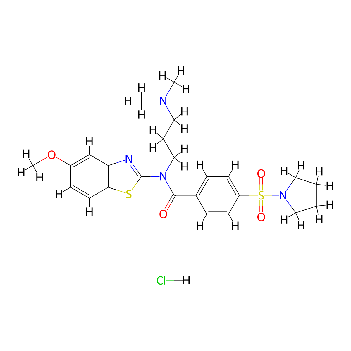 N-[3-(Dimethylamino)propyl]-N-(5-methoxy-1,3-benzothiazol-2-YL)-4-(pyrrolidine-1-sulfonyl)benzamide hydrochloride molecular structure, CAS 1135132-02-3