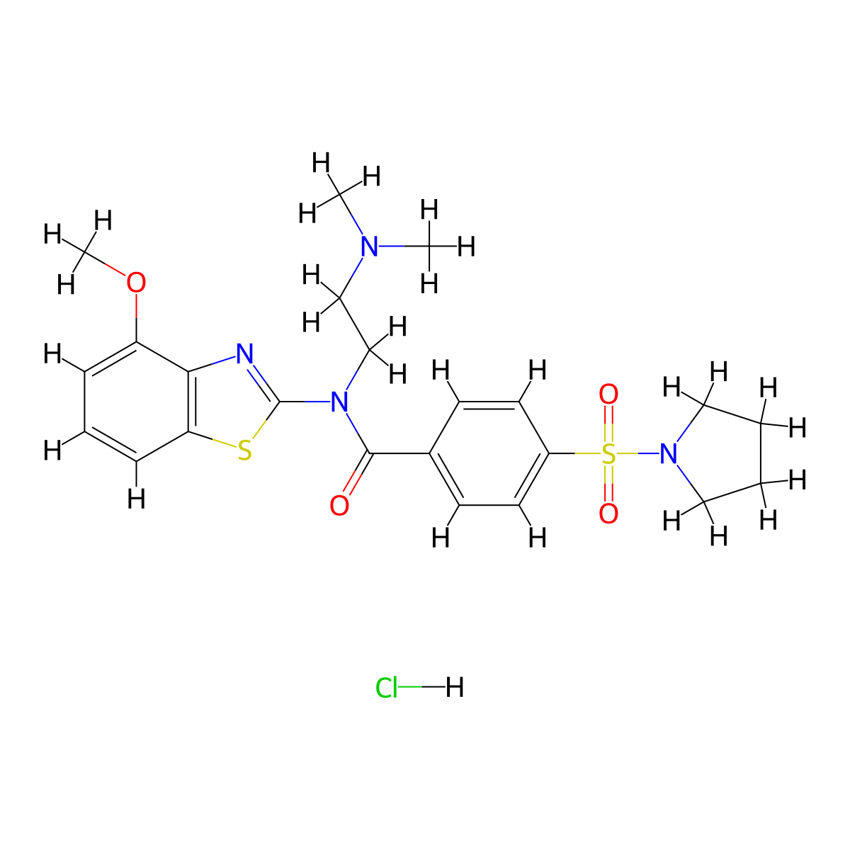 N-[2-(Dimethylamino)ethyl]-N-(4-methoxy-1,3-benzothiazol-2-YL)-4-(pyrrolidine-1-sulfonyl)benzamide hydrochloride molecular structure, CAS 1135132-38-5