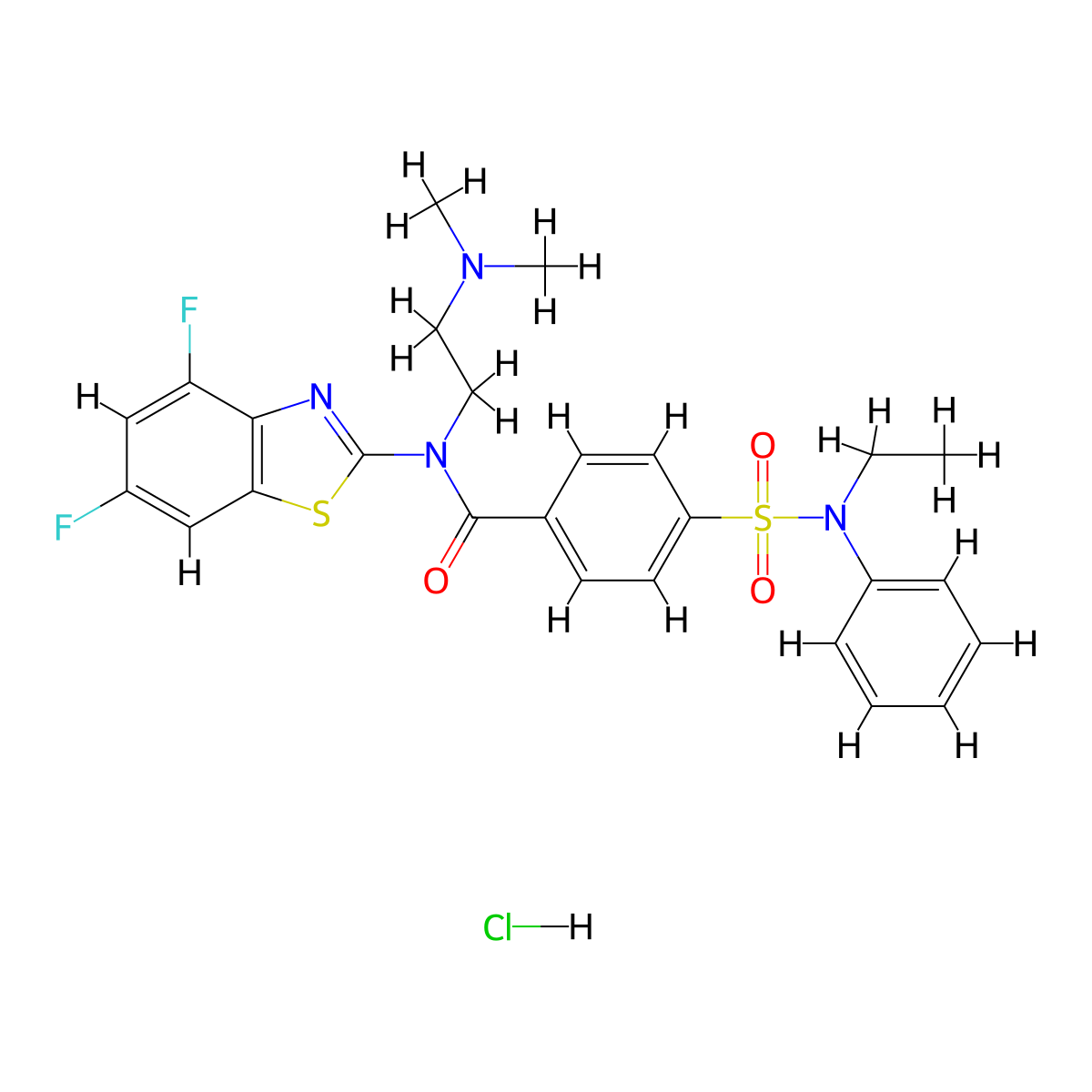 N-(4,6-Difluoro-1,3-benzothiazol-2-YL)-N-[2-(dimethylamino)ethyl]-4-[ethyl(phenyl)sulfamoyl]benzamide hydrochloride molecular structure, CAS 1135132-72-7
