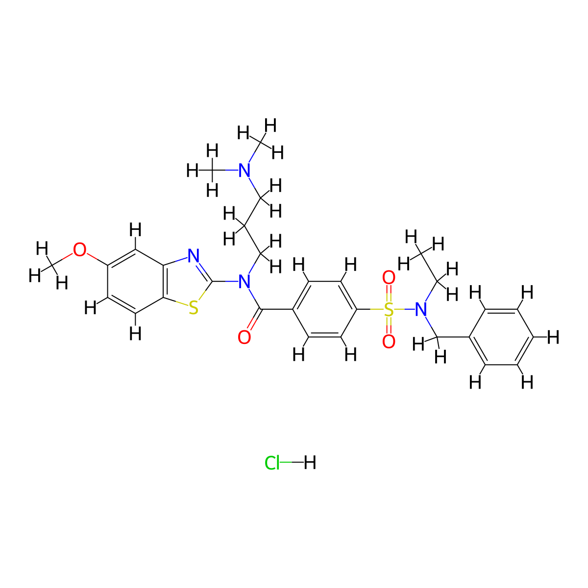 4-[Benzyl(ethyl)sulfamoyl]-N-[3-(dimethylamino)propyl]-N-(5-methoxy-1,3-benzothiazol-2-YL)benzamide hydrochloride molecular structure, CAS 1135132-92-1