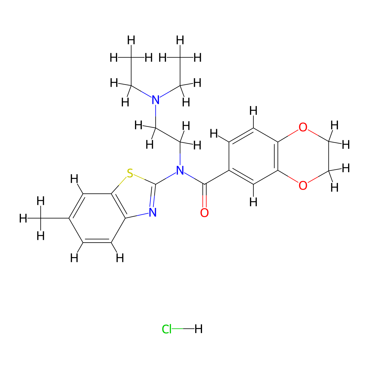N-[2-(Diethylamino)ethyl]-N-(6-methyl-1,3-benzothiazol-2-YL)-2,3-dihydro-1,4-benzodioxine-6-carboxamide hydrochloride molecular structure, CAS 1135134-35-8