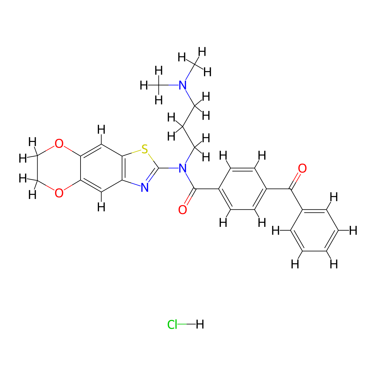 4-benzoyl-N-[3-(dimethylamino)propyl]-N-{10,13-dioxa-4-thia-6-azatricyclo[7.4.0.0^{3,7}]trideca-1,3(7),5,8-tetraen-5-yl}benzamide hydrochloride molecular structure, CAS 1135136-57-0