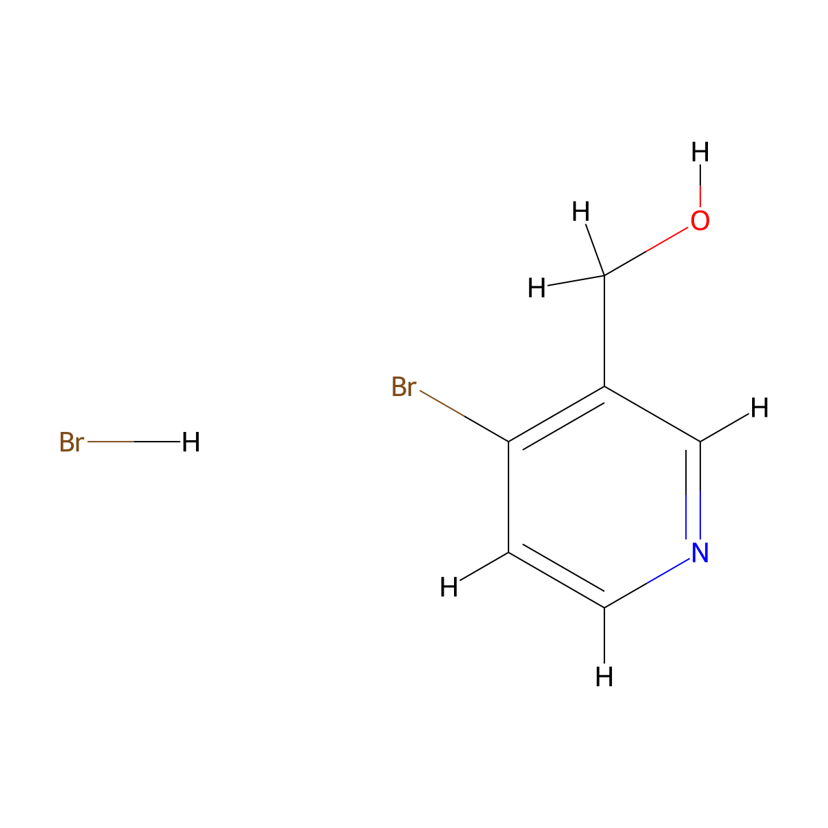 4-Bromo-3-pyridinemethanol hydrobromide molecular structure, CAS 1135136-66-1