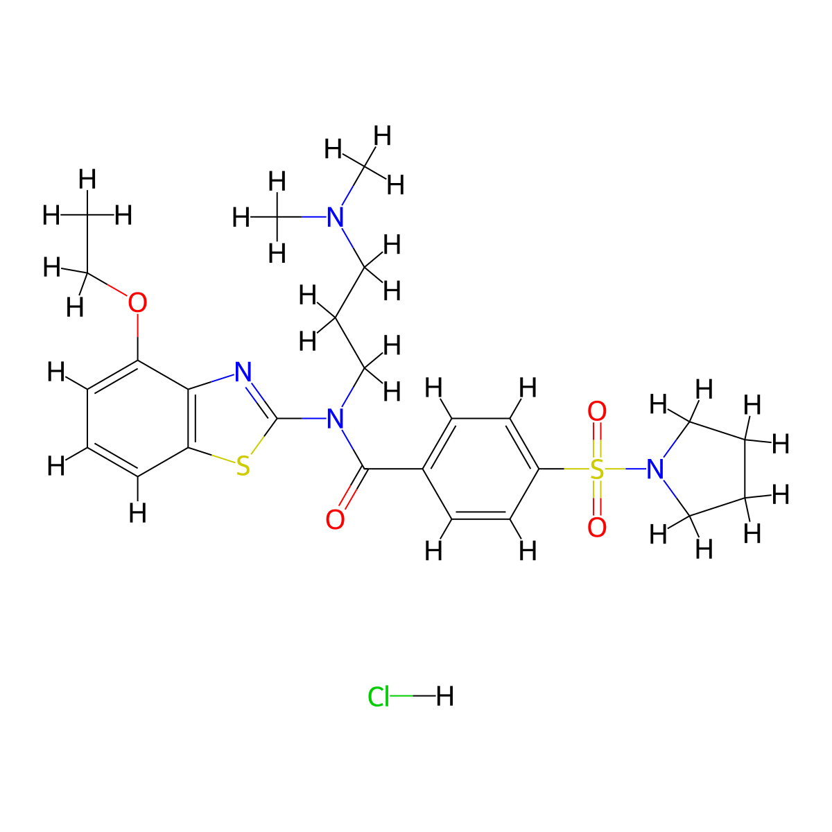 N-[3-(Dimethylamino)propyl]-N-(4-ethoxy-1,3-benzothiazol-2-YL)-4-(pyrrolidine-1-sulfonyl)benzamide hydrochloride molecular structure, CAS 1135195-70-8