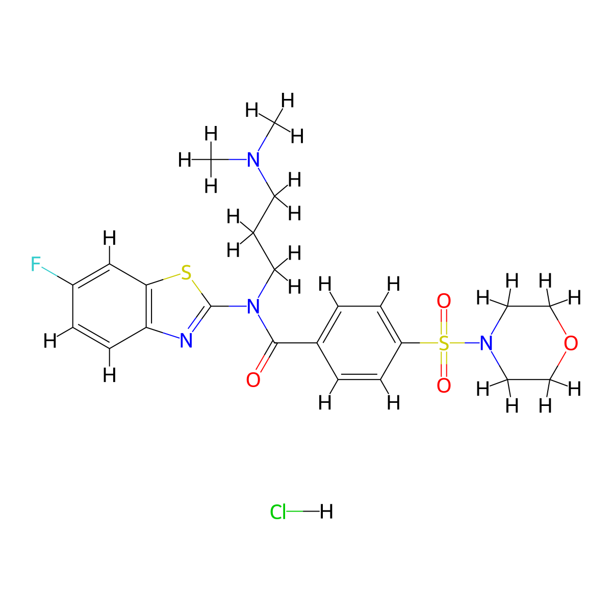 N-[3-(Dimethylamino)propyl]-N-(6-fluoro-1,3-benzothiazol-2-YL)-4-(morpholine-4-sulfonyl)benzamide hydrochloride molecular structure, CAS 1135198-76-3