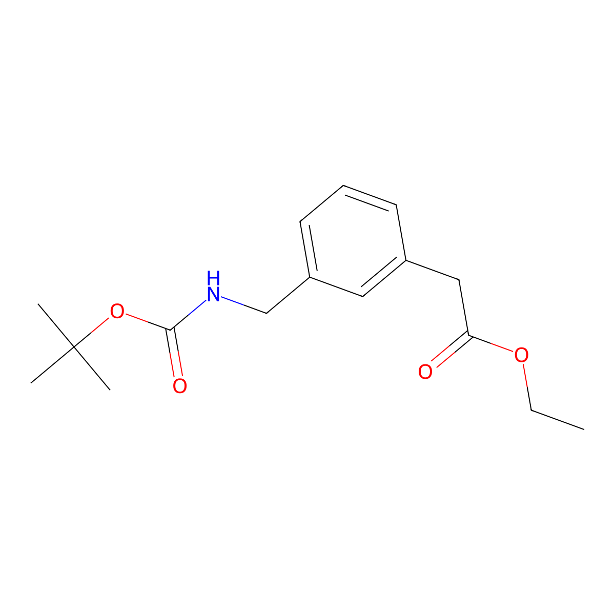 Ethyl 2-(3-(n-boc-aminomethyl)phenyl)acetate molecular structure, CAS 113520-29-9