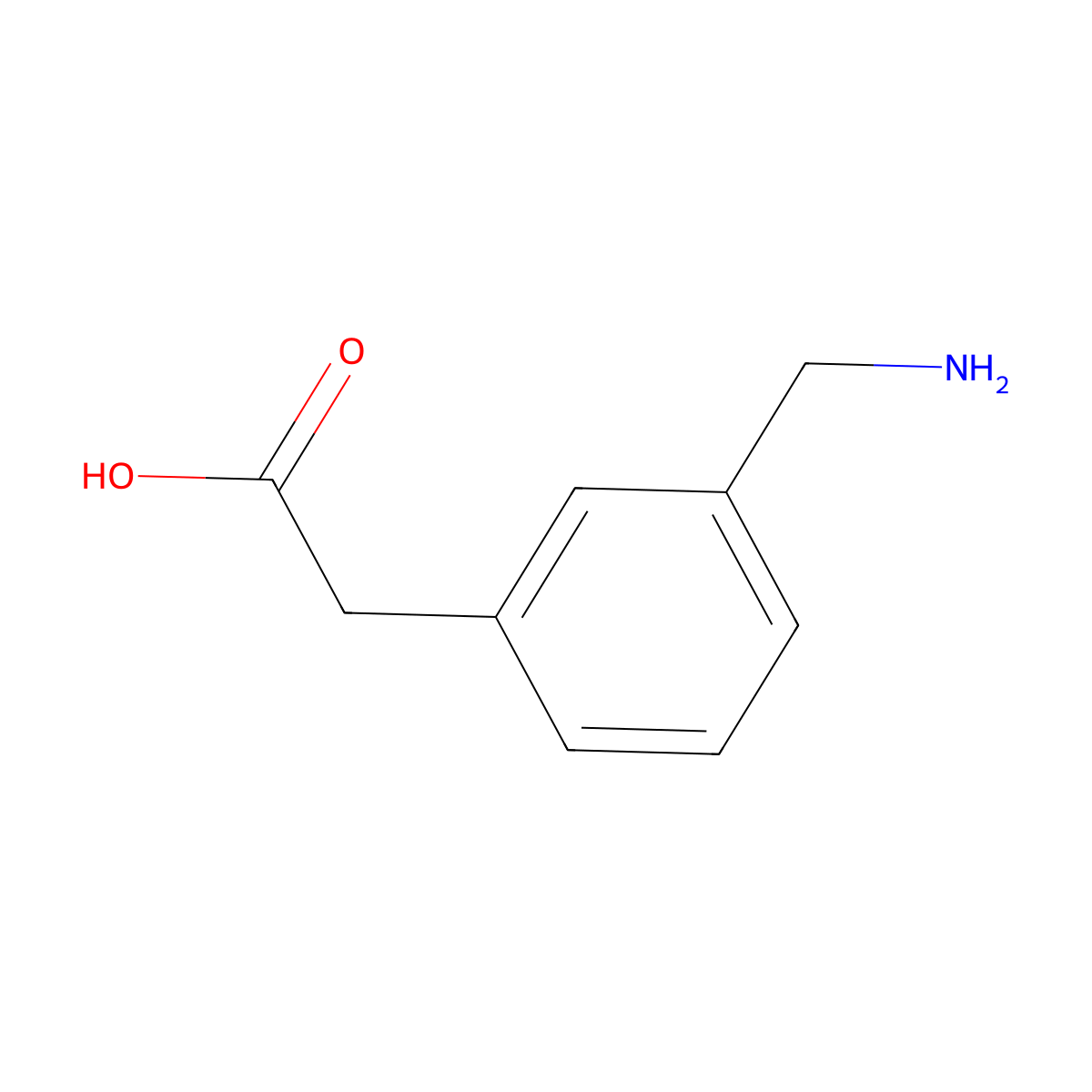 2-(3-(Aminomethyl)phenyl)acetic acid molecular structure, CAS 113520-43-7