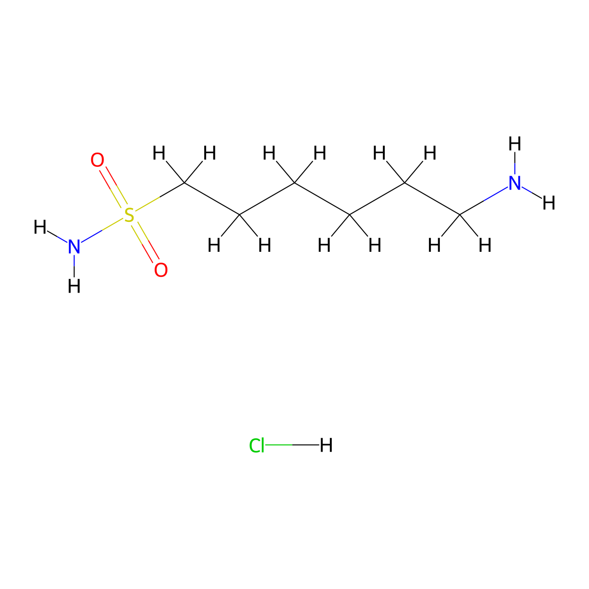 6-Aminohexane-1-sulfonamide hydrochloride molecular structure, CAS 1135200-95-1