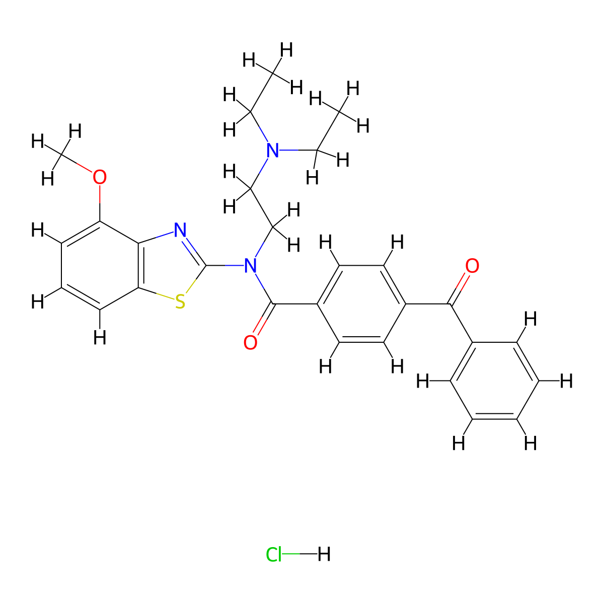 4-Benzoyl-N-[2-(diethylamino)ethyl]-N-(4-methoxy-1,3-benzothiazol-2-YL)benzamide hydrochloride molecular structure, CAS 1135205-27-4