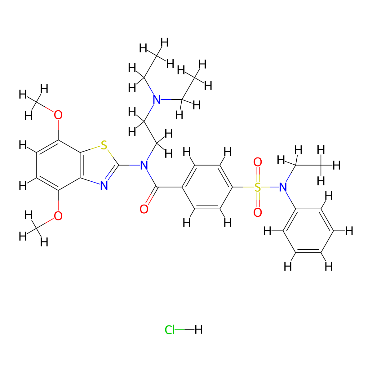 N-[2-(Diethylamino)ethyl]-N-(4,7-dimethoxy-1,3-benzothiazol-2-YL)-4-[ethyl(phenyl)sulfamoyl]benzamide hydrochloride molecular structure, CAS 1135205-32-1