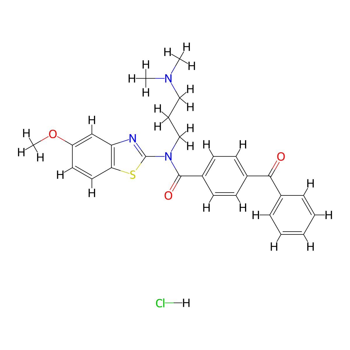 4-Benzoyl-N-[3-(dimethylamino)propyl]-N-(5-methoxy-1,3-benzothiazol-2-YL)benzamide hydrochloride molecular structure, CAS 1135206-14-2