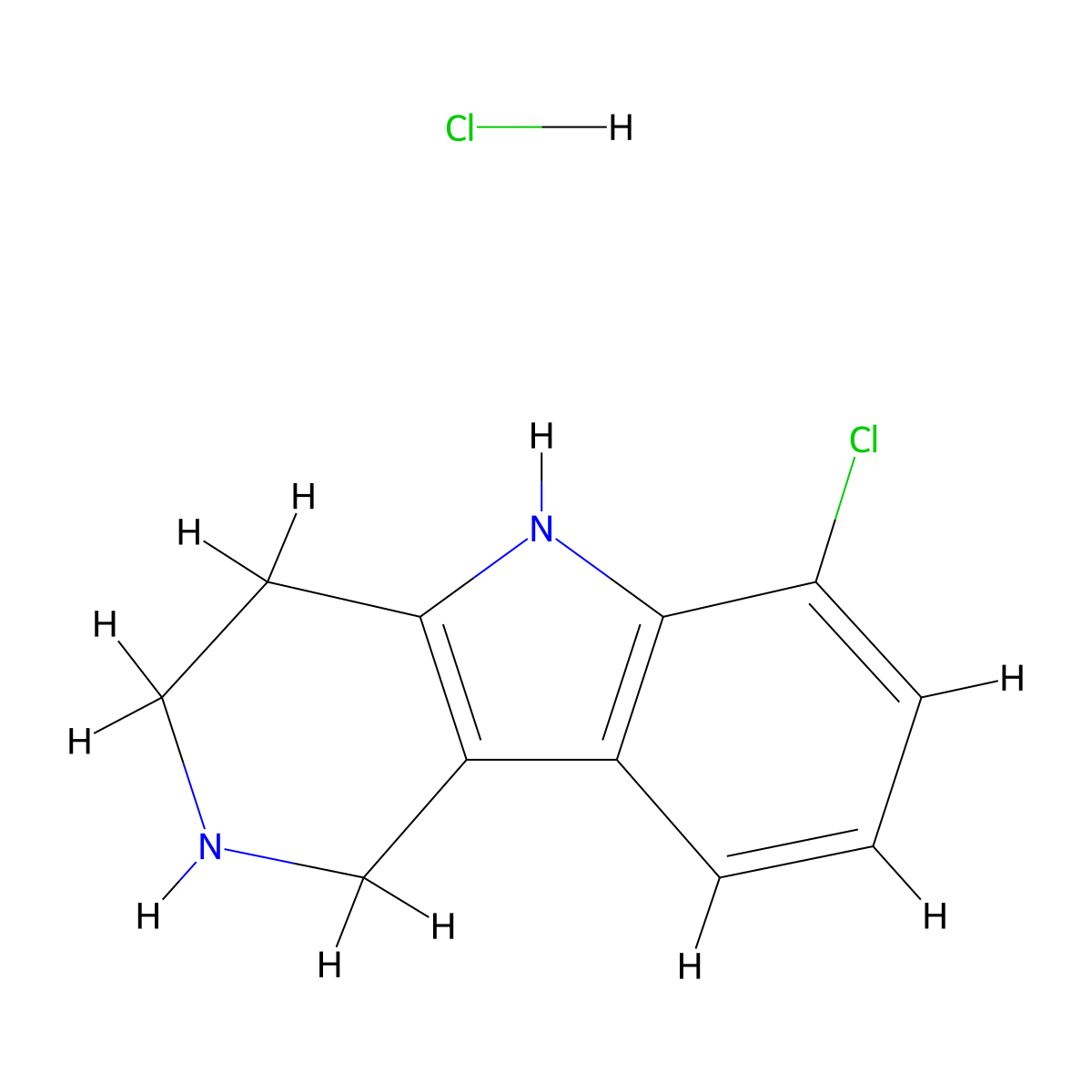 6-Chloro-2,3,4,5-tetrahydro-1H-pyrido[4,3-b]indole hydrochloride molecular structure, CAS 1135207-74-7