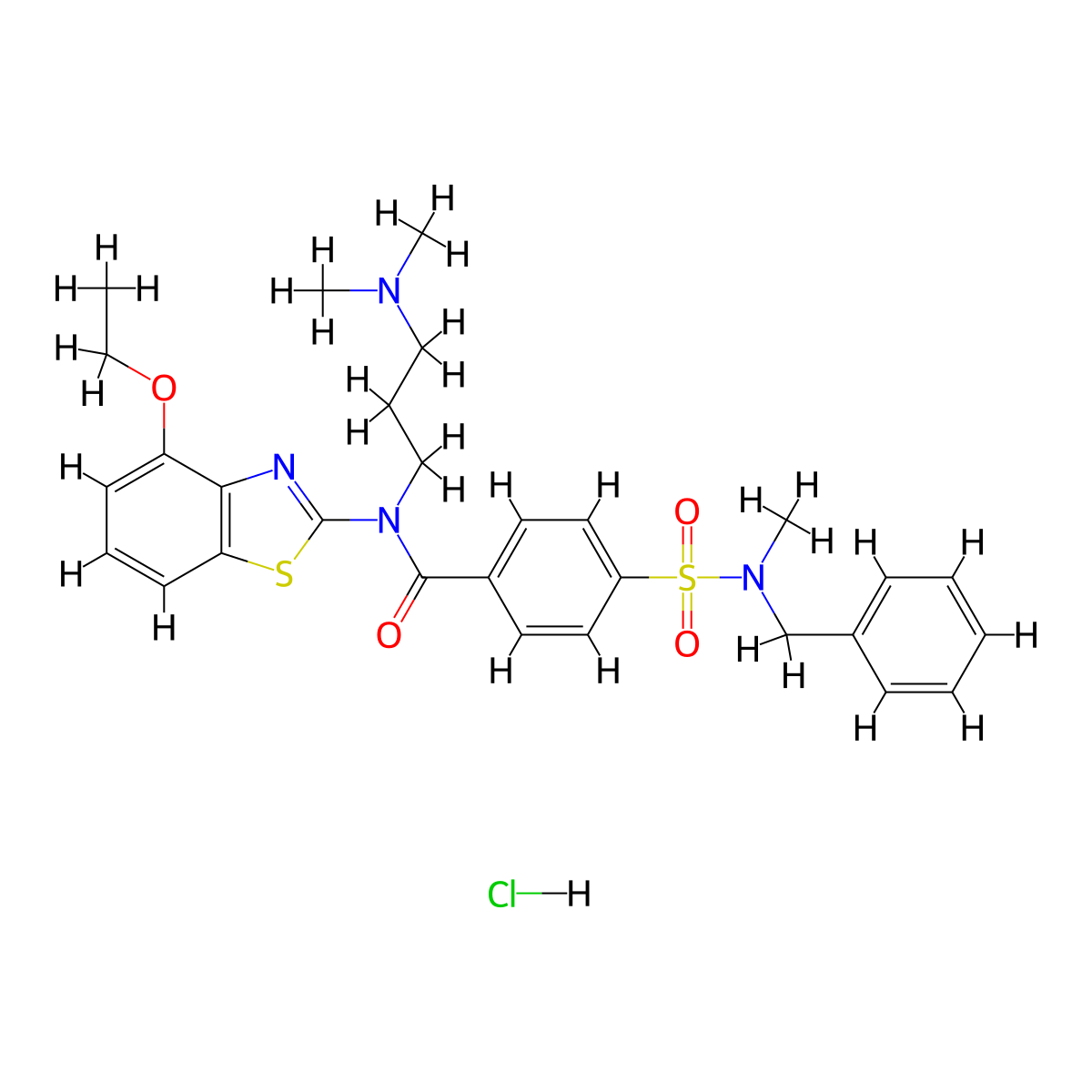 4-[Benzyl(methyl)sulfamoyl]-N-[3-(dimethylamino)propyl]-N-(4-ethoxy-1,3-benzothiazol-2-YL)benzamide hydrochloride molecular structure, CAS 1135209-05-0