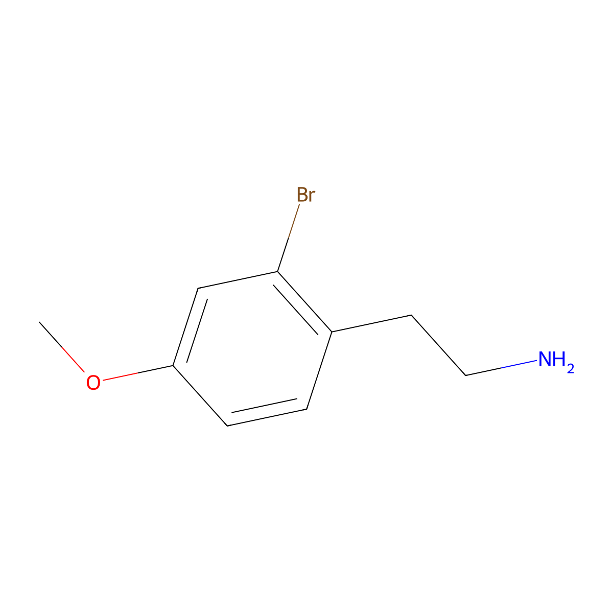 2-(2-Bromo-4-methoxyphenyl)ethan-1-amine molecular structure, CAS 113521-05-4