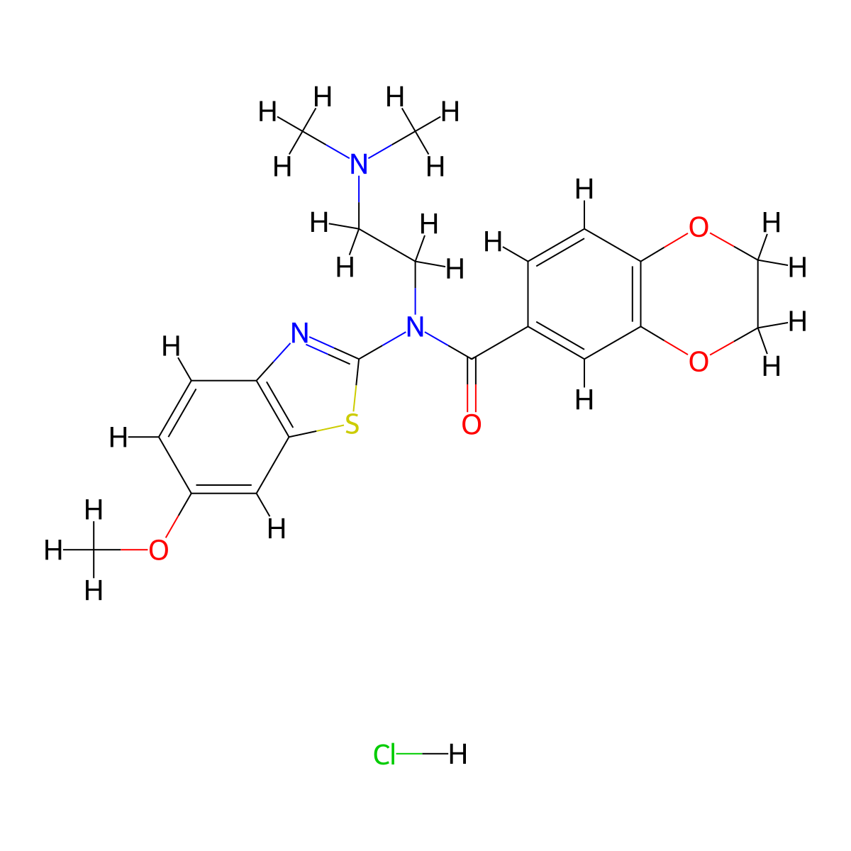 N-[2-(Dimethylamino)ethyl]-N-(6-methoxy-1,3-benzothiazol-2-YL)-2,3-dihydro-1,4-benzodioxine-6-carboxamide hydrochloride molecular structure, CAS 1135210-66-0