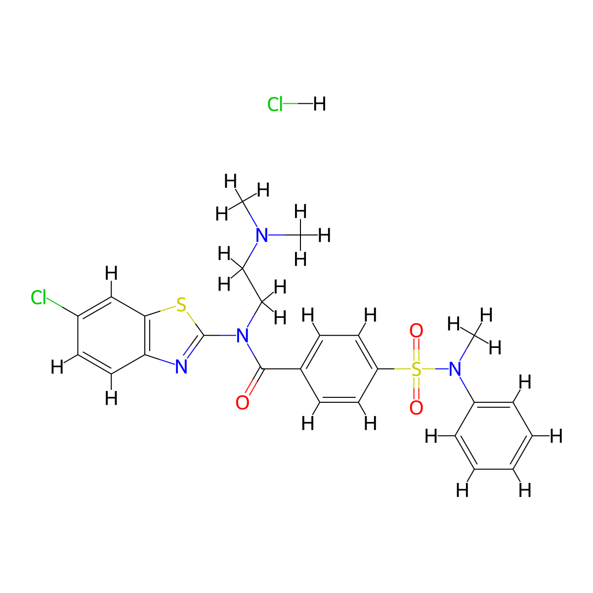N-(6-Chloro-1,3-benzothiazol-2-YL)-N-[2-(dimethylamino)ethyl]-4-[methyl(phenyl)sulfamoyl]benzamide hydrochloride molecular structure, CAS 1135211-61-8