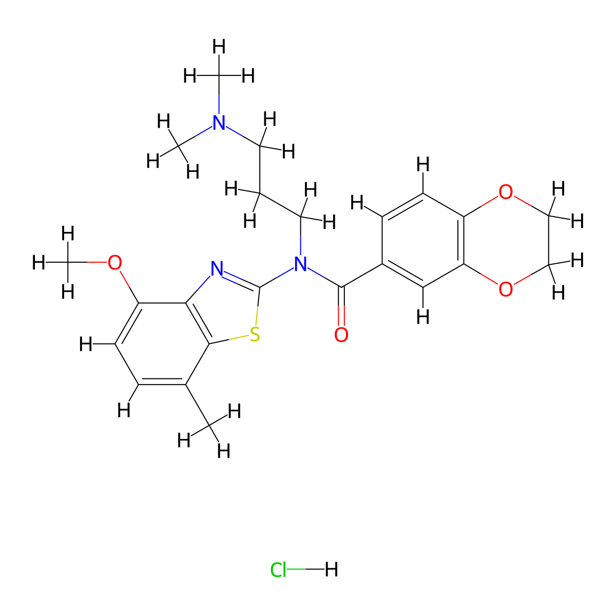 N-[3-(Dimethylamino)propyl]-N-(4-methoxy-7-methyl-1,3-benzothiazol-2-YL)-2,3-dihydro-1,4-benzodioxine-6-carboxamide hydrochloride molecular structure, CAS 1135212-11-1