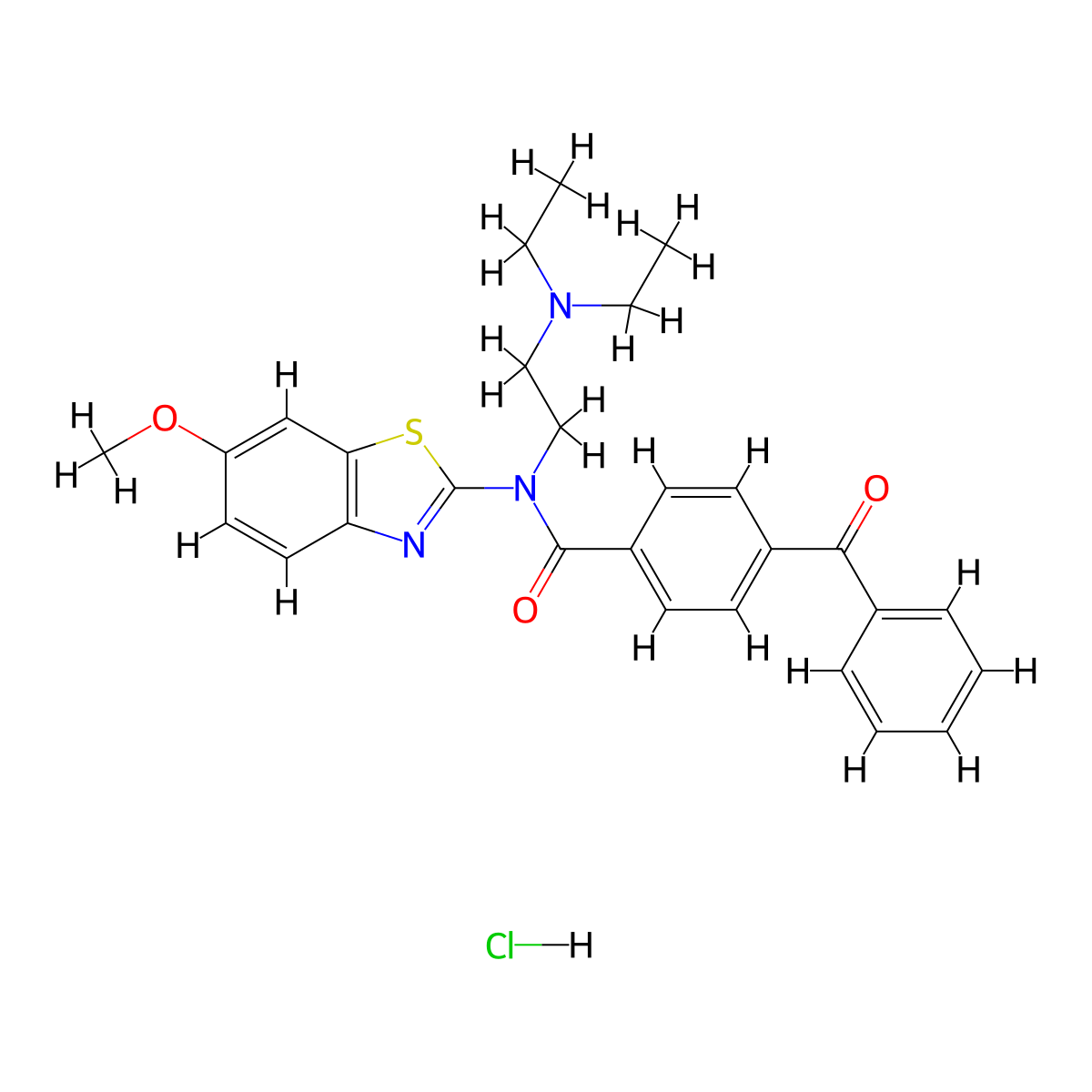 4-Benzoyl-N-[2-(diethylamino)ethyl]-N-(6-methoxy-1,3-benzothiazol-2-YL)benzamide hydrochloride molecular structure, CAS 1135213-67-0