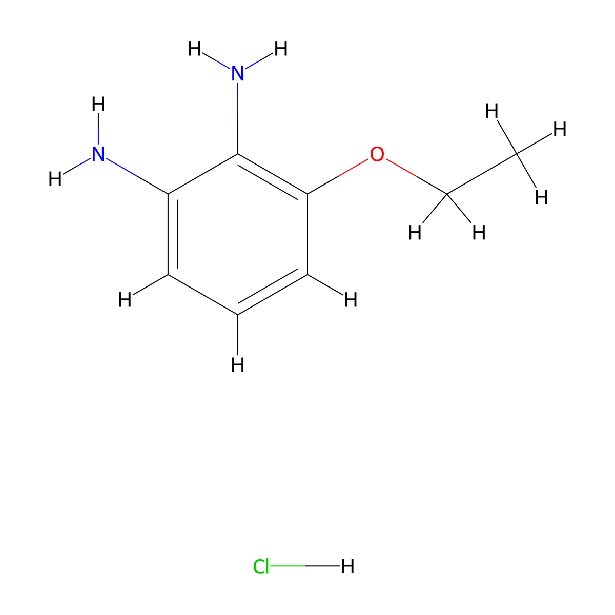 3-Ethoxybenzene-1,2-diamine hydrochloride molecular structure, CAS 1135221-83-8