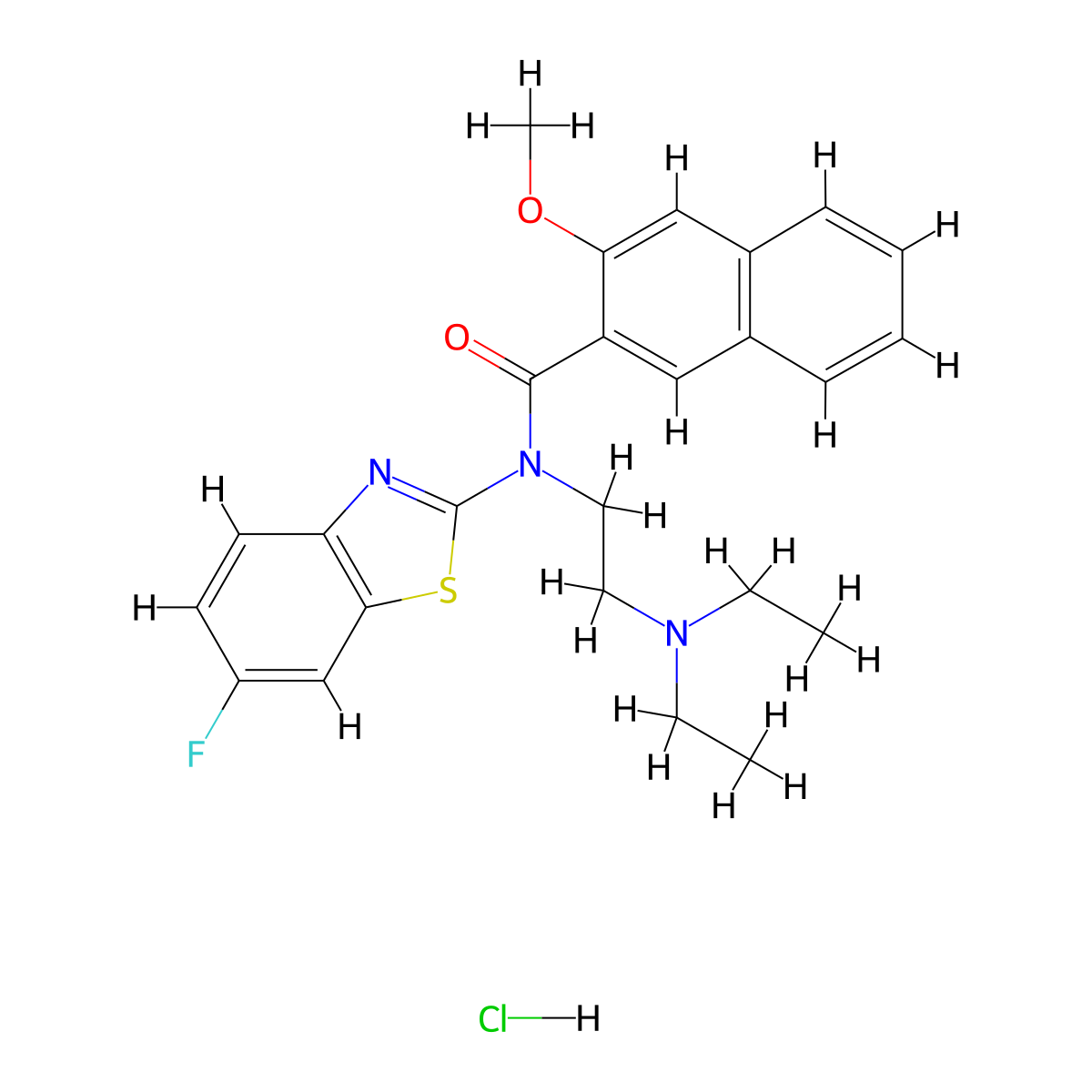 N-[2-(Diethylamino)ethyl]-N-(6-fluoro-1,3-benzothiazol-2-YL)-3-methoxynaphthalene-2-carboxamide hydrochloride molecular structure, CAS 1135225-17-0