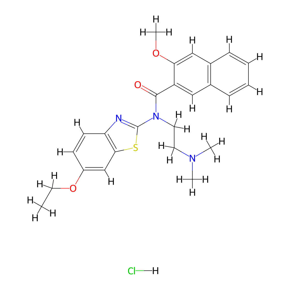 N-[2-(Dimethylamino)ethyl]-N-(6-ethoxy-1,3-benzothiazol-2-YL)-3-methoxynaphthalene-2-carboxamide hydrochloride molecular structure, CAS 1135225-26-1
