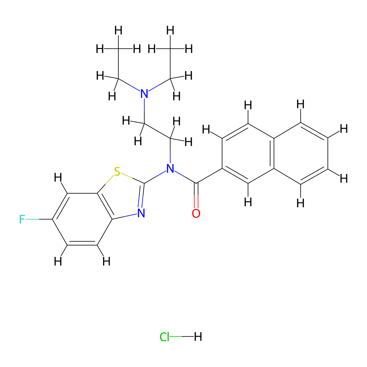 N-[2-(Diethylamino)ethyl]-N-(6-fluoro-1,3-benzothiazol-2-YL)naphthalene-2-carboxamide hydrochloride molecular structure, CAS 1135225-29-4
