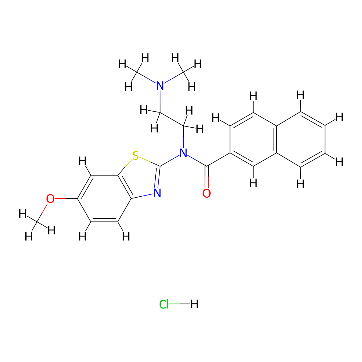 N-[2-(Dimethylamino)ethyl]-N-(6-methoxy-1,3-benzothiazol-2-YL)naphthalene-2-carboxamide hydrochloride molecular structure, CAS 1135225-33-0
