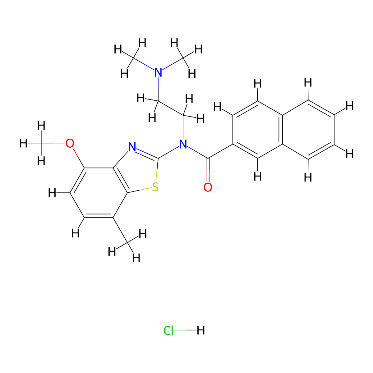 N-[2-(Dimethylamino)ethyl]-N-(4-methoxy-7-methyl-1,3-benzothiazol-2-YL)naphthalene-2-carboxamide hydrochloride molecular structure, CAS 1135226-35-5