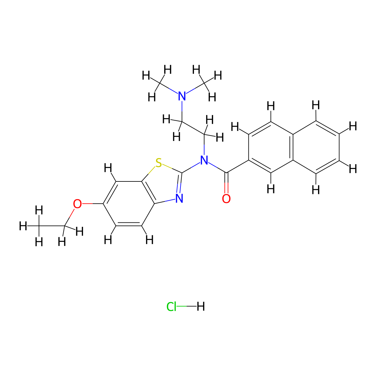 N-[2-(Dimethylamino)ethyl]-N-(6-ethoxy-1,3-benzothiazol-2-YL)naphthalene-2-carboxamide hydrochloride molecular structure, CAS 1135226-54-8